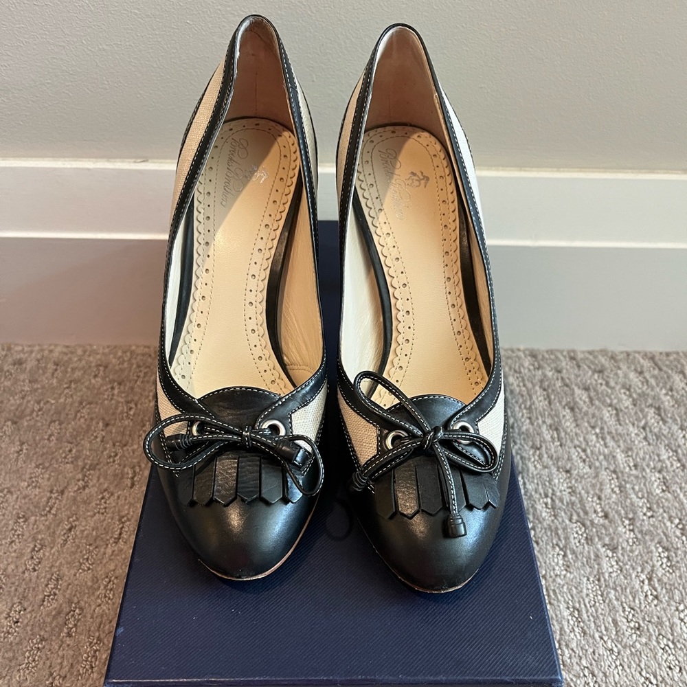 Brooks Brothers Black Tassel 3.5in Heels